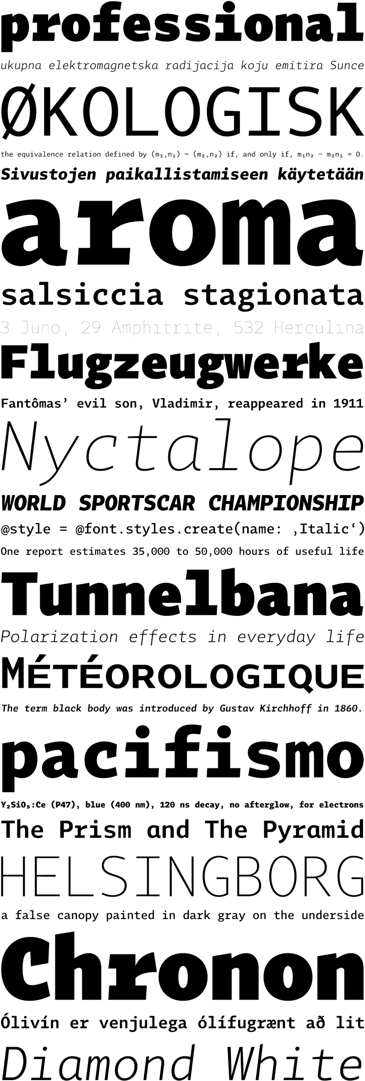 Tabac Mono Specimen